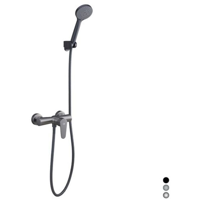 foto del prodotto miscelatore monocomando esterno doccia serie lizzy nero opaco