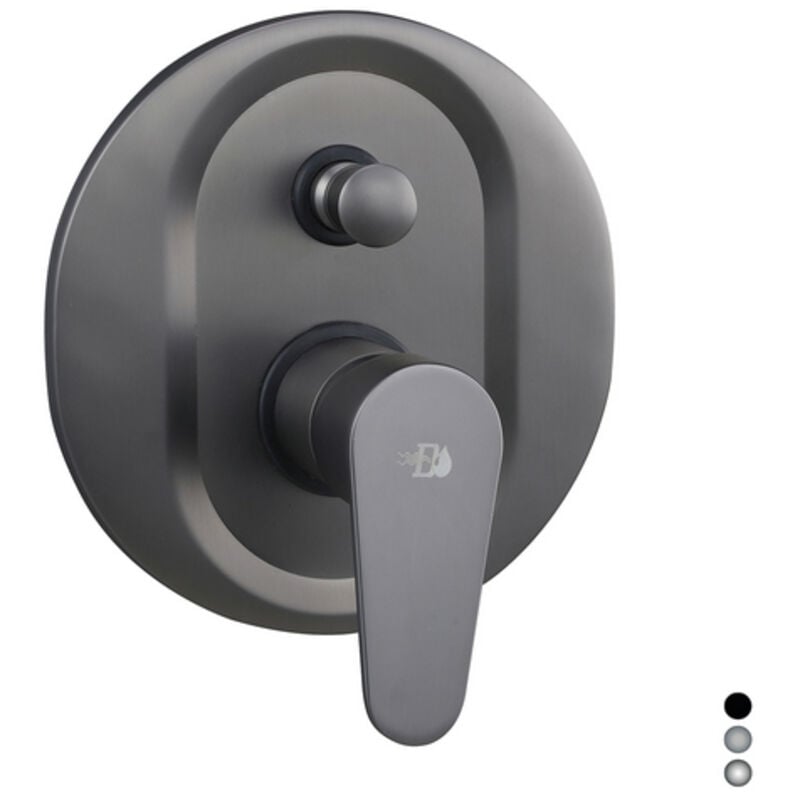 foto del prodotto miscelatore monocomando incasso doccia con deviatore serie lizzy nero opaco