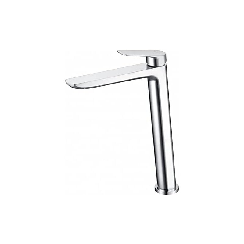 foto del prodotto miscelatore monocomando lavabo con bocca alta rubinetto bagno alto in colore cromo