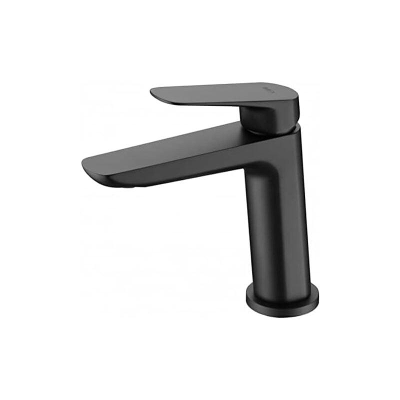 foto del prodotto miscelatore monocomando lavabo rubinetteria bagno nero opaco