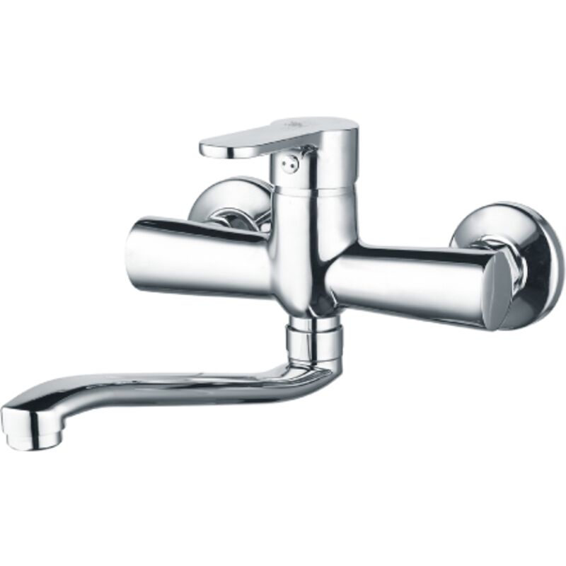 foto del prodotto miscelatore monocomando lavello a muro serie paco cromo