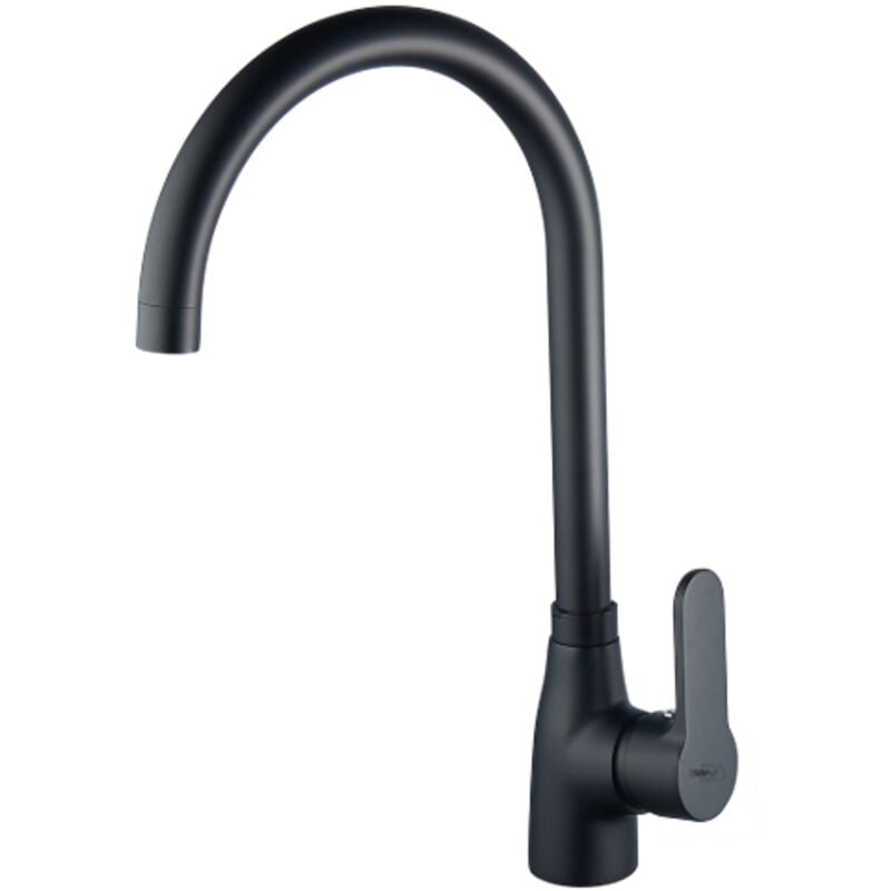 foto del prodotto miscelatore monocomando lavello canna alta serie paco nero opaco