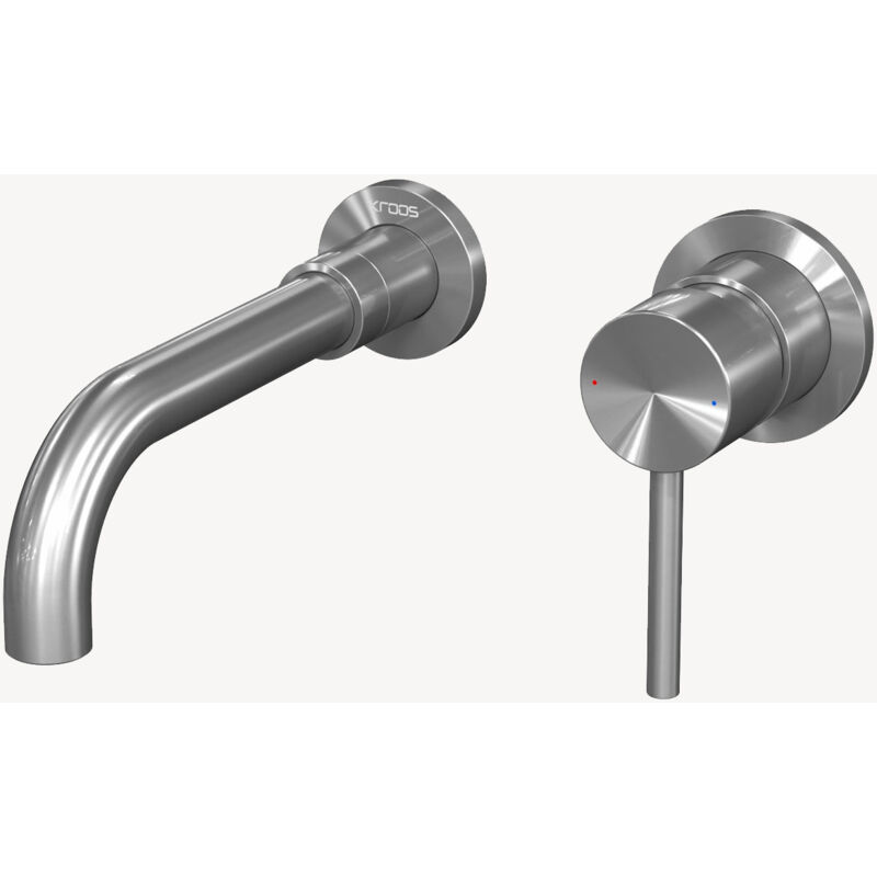 foto del prodotto miscelatore monocomando per lavabo in nichel spazzolato - corbeau