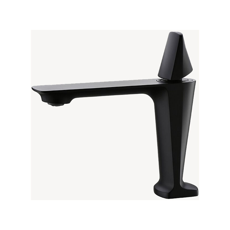 foto del prodotto miscelatore monocomando per lavabo in ottone nero - tureis