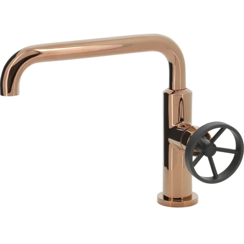 foto del prodotto miscelatore monocomando per lavabo stile industriale trattamento pvd oro rosa thermador vat15rg