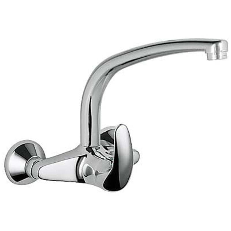 foto del prodotto miscelatore monocomando per lavello a parete con bocca alta cromato 23606 enkel