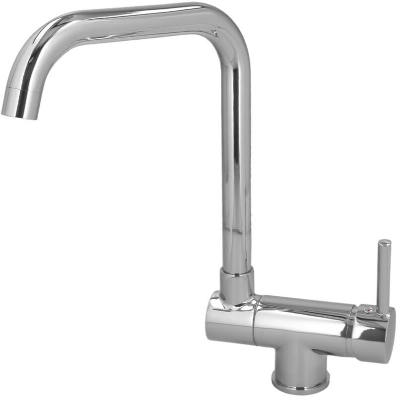 foto del prodotto miscelatore monocomando per lavello bocca alta bocca girevole. rubinetto 360 . bocca aerata, rubinetto da cucina, bocca alta, rubinetto per lavello