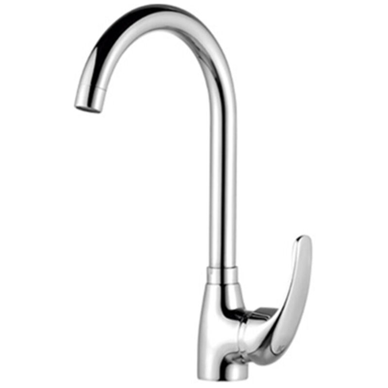 foto del prodotto miscelatore monocomando per lavello con bocca verticale a cigno cromato 23603 enkel