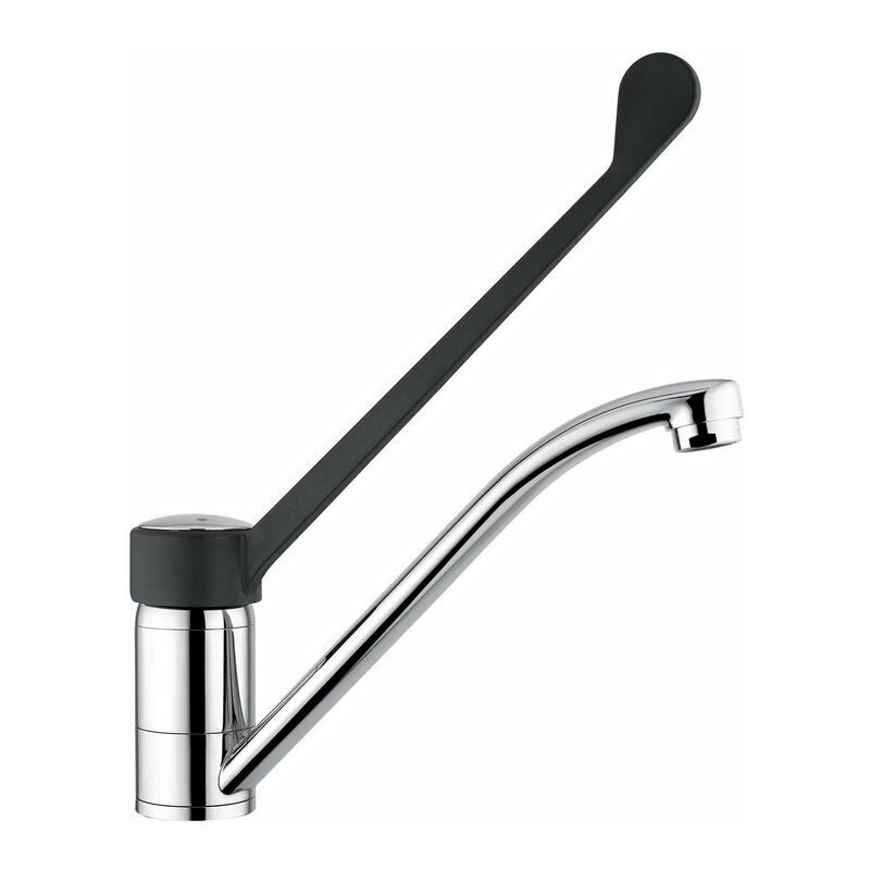 foto del prodotto miscelatore monocomando per lavello con leva clinica idral 09495 cromato - ottone