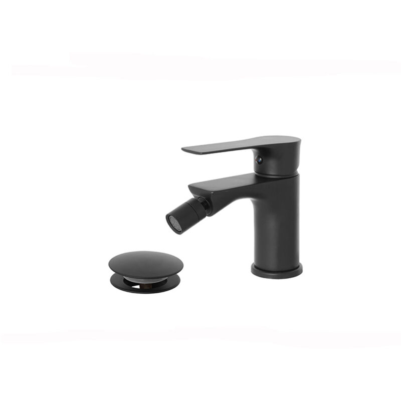 foto del prodotto miscelatore monocomando rubinetto bidet nero opaco serie flat feridras