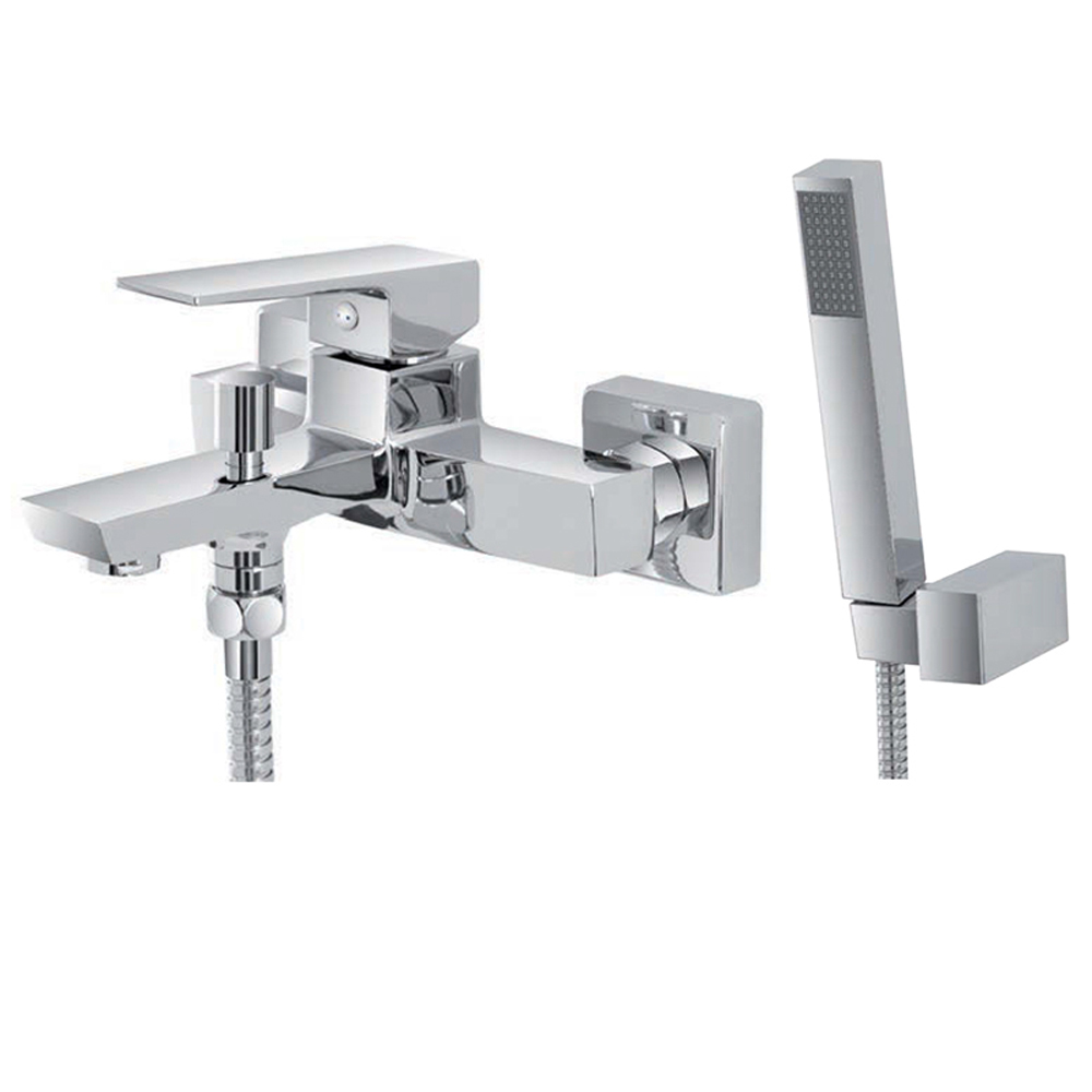 foto del prodotto miscelatore monocomando vasca con doccetta cromato lucido serie quatra feridras 401043