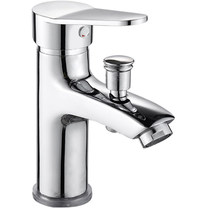 foto del prodotto miscelatore monoforo per vasca doccia cromato, miscelatore per lavello - rubinetto monocomando per bagno - sollbry
