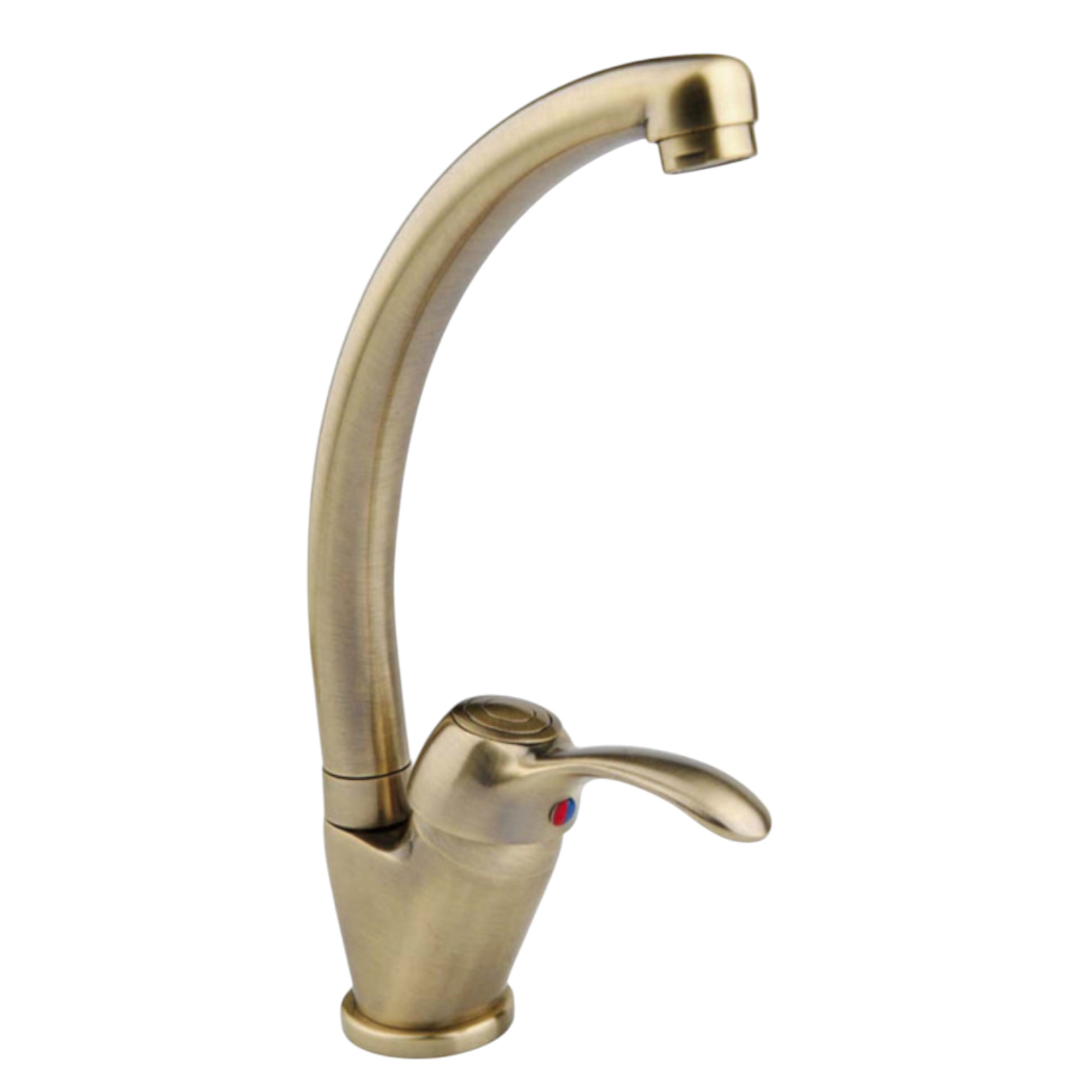 foto del prodotto miscelatore per bagno o cucina bronzato completo con canna alta