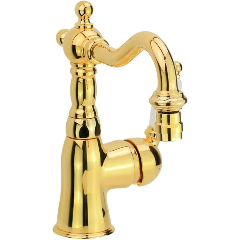 foto del prodotto miscelatore per bidet in colore oro stile classico gattoni orta 2752 27d0.old oro senza piletta di scarico