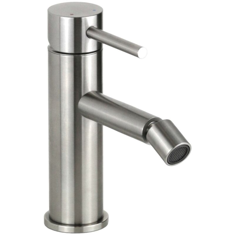 foto del prodotto miscelatore per bidet modello tondo in acciaio aisi 316 pollini jessy steel mxbima16cas acciaio inox