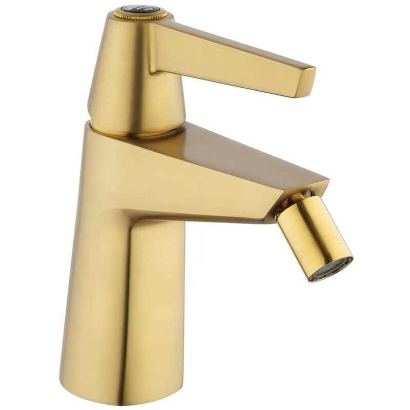 foto del prodotto miscelatore per bidet monoforo colore ottone spazzolato serie gio ponti mamoli 55110000005g piletta clic clac 1'1/4 - ottone spazzolato