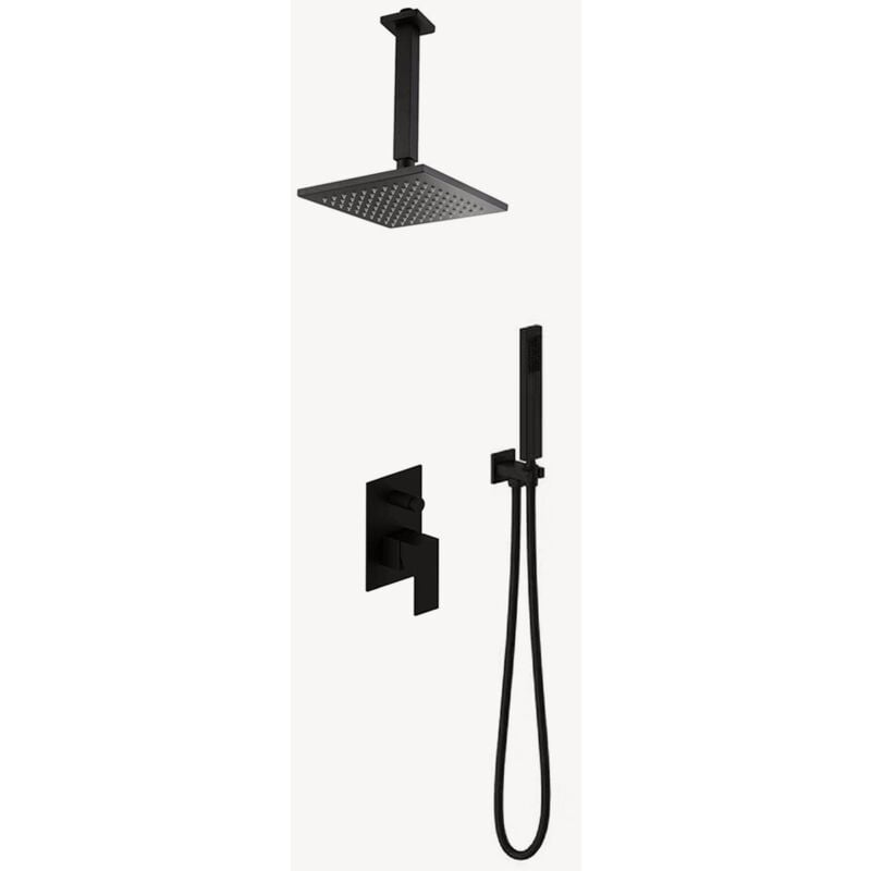 foto del prodotto miscelatore per doccia a soffitto nero sirius