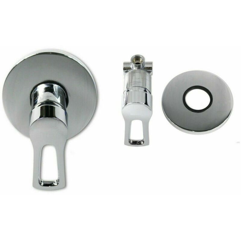 foto del prodotto miscelatore per doccia ad incasso parete rubinetto ottone cromato rotondo 1091
