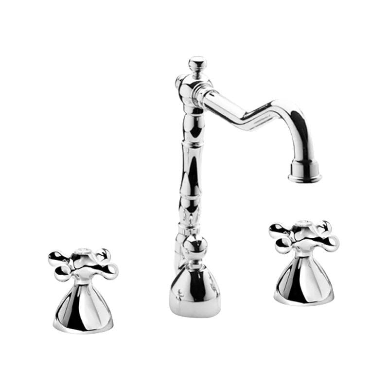 foto del prodotto miscelatore per lavabo a 3 fori bocca orientabile mamoli epoca 45750725e251 cromo