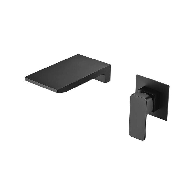 immagine 0 del prodotto miscelatore per lavabo a cascata da bagno cromato lucido rubinetti per lavabo a parete rubinetto per vasca a cascata lt 416 nero