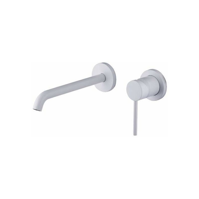 foto del prodotto miscelatore per lavabo a parete bianco opaco gattoni easy 2337 23bo bianco opaco