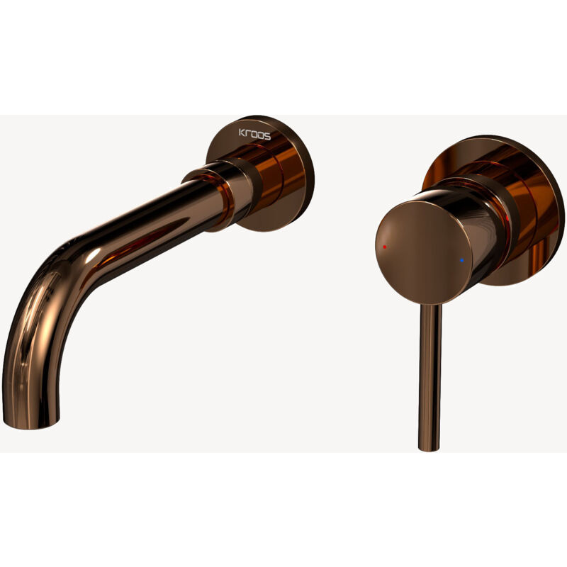 foto del prodotto miscelatore per lavabo a parete oro rosa - corbeau