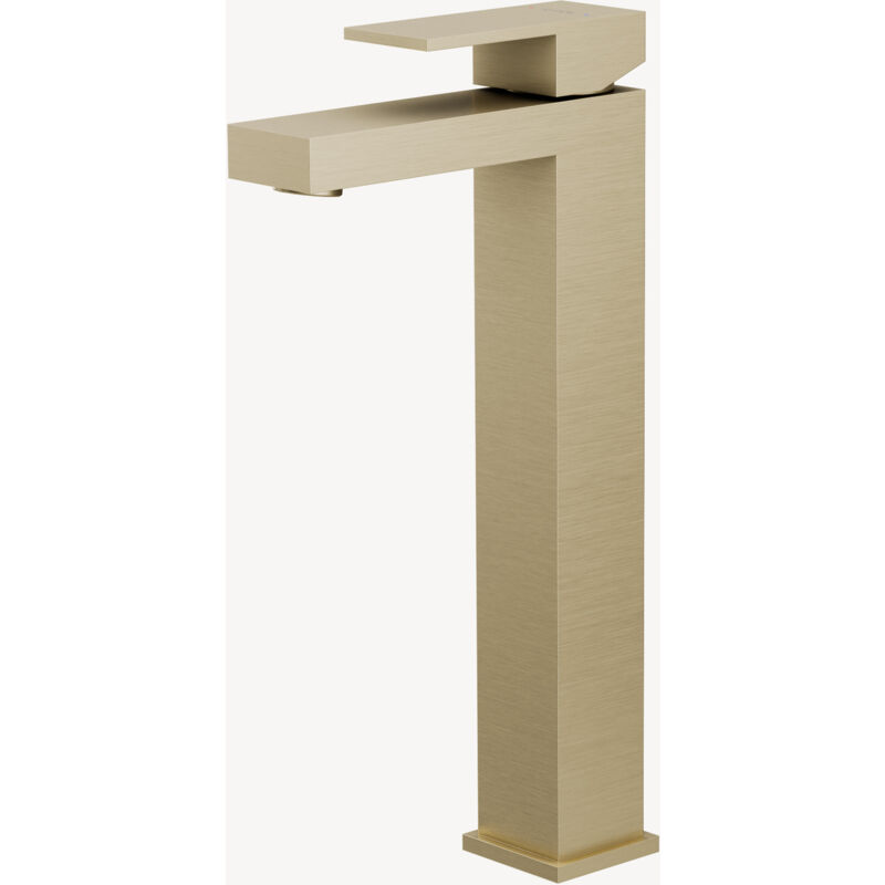 foto del prodotto miscelatore per lavabo alto oro spazzolato sirius