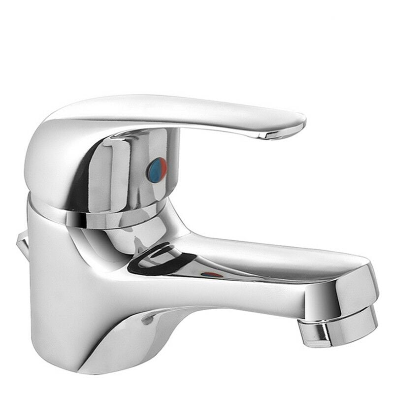 foto del prodotto miscelatore per lavabo con piletta automatica in ottone cromato kant