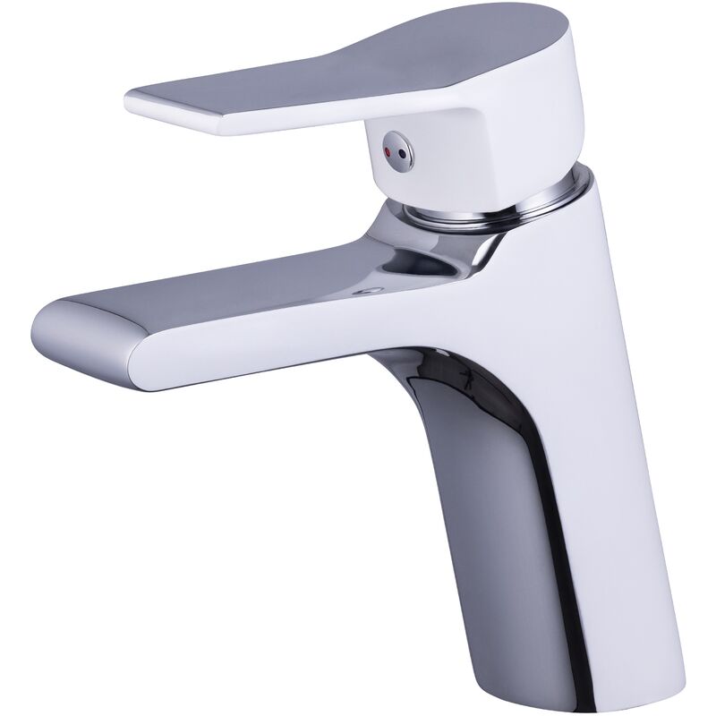 foto del prodotto miscelatore per lavabo eos, cromato bianco eurosanit
