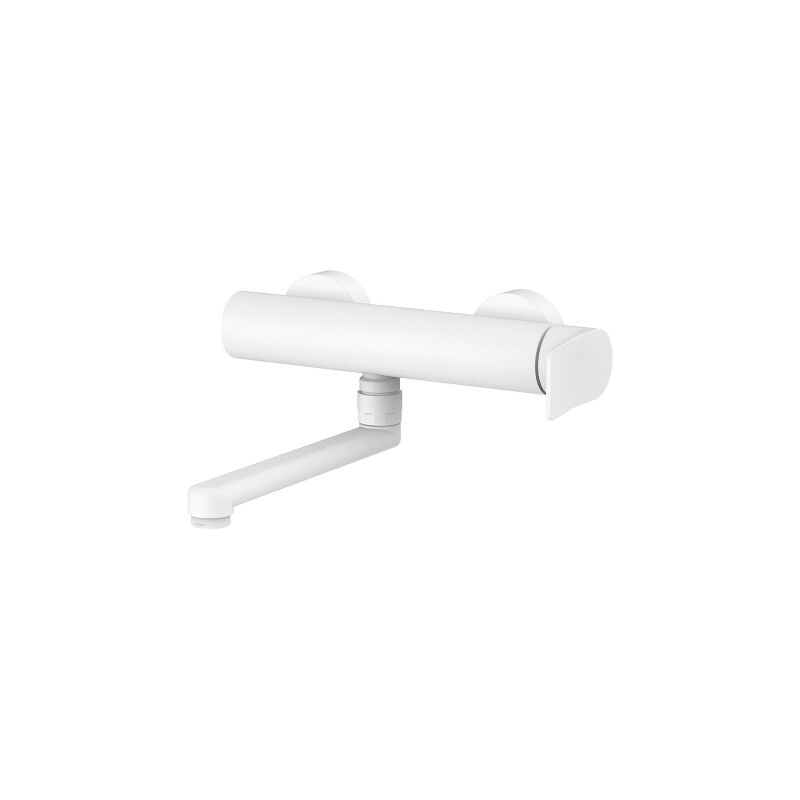 foto del prodotto miscelatore per lavello a parete bianco opaco paffoni serie tilt ti161bo ottone - bianco opaco