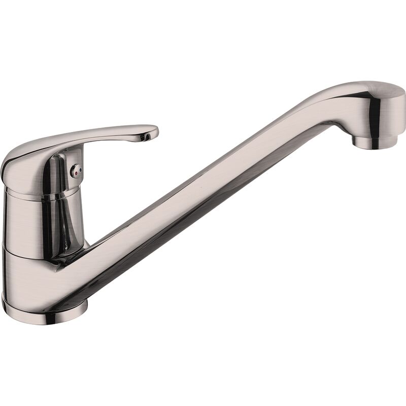 foto del prodotto miscelatore per lavello basso fango, acciaio inox satinato eurosanit