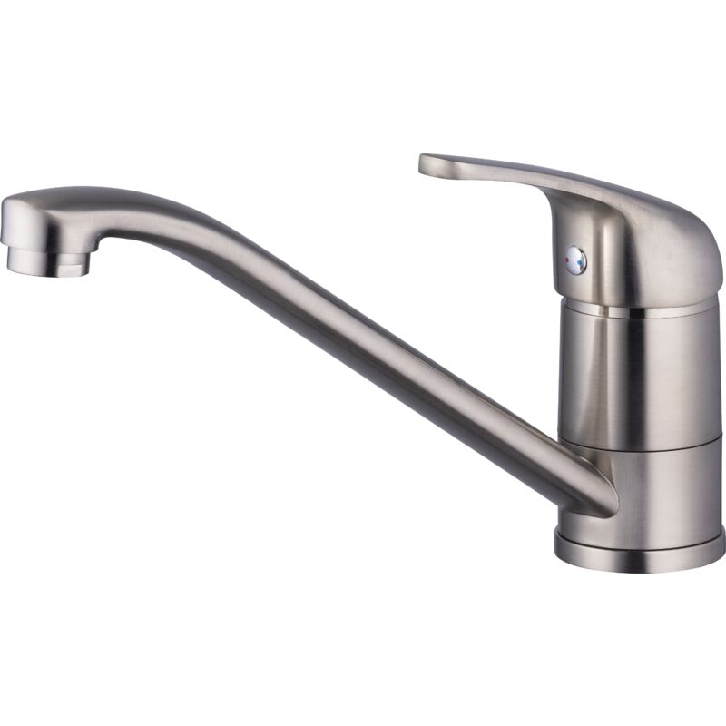 foto del prodotto miscelatore per lavello basso nf tilt, acciaio inox satinato eurosanit