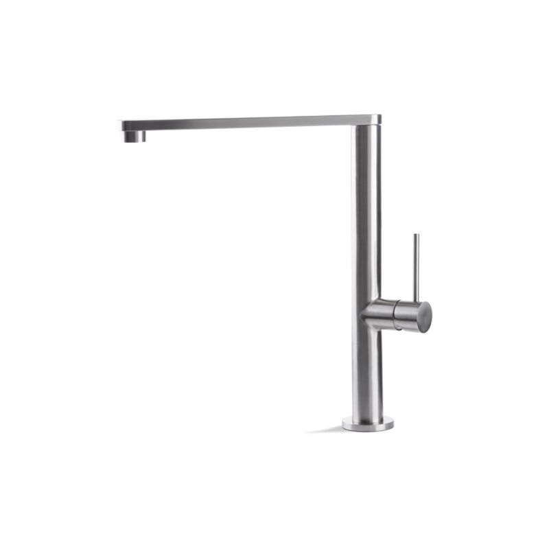 foto del prodotto miscelatore per lavello da cucina acciaio inox vema tiber steel kitchen v20022 satinato