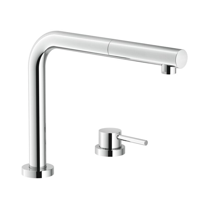 foto del prodotto miscelatore per lavello monocomando con bocca a scomparsa nobili serie acquerelli aq93500cr cromato ottone