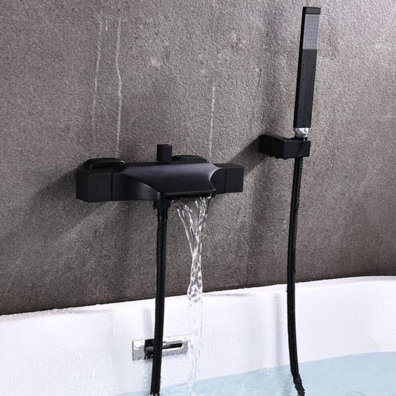 foto del prodotto miscelatore per vasca da bagno a cascata con montaggio a parete rubinetto per vasca da bagno rubinetto per doccia a cascata con montaggio a parete