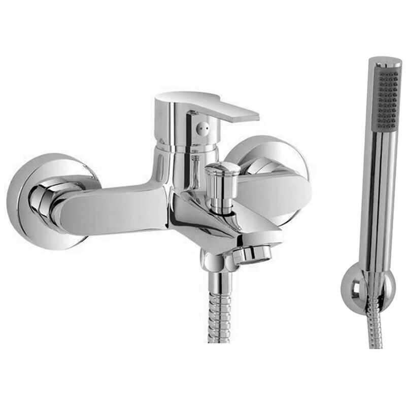 foto del prodotto miscelatore per vasca da bagno cromato con duplex e doccetta prima