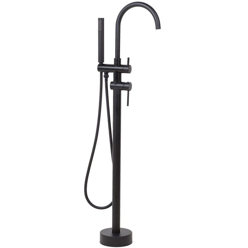 foto del prodotto miscelatore per vasca freestanding cromo nero opaco stile moderno 119 cm tugela