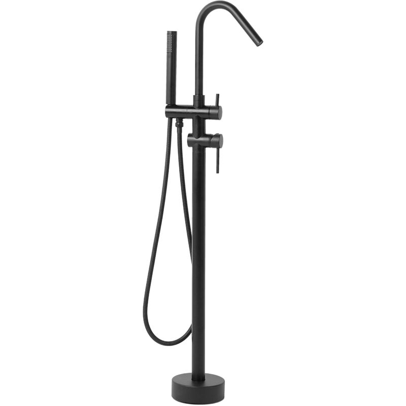 foto del prodotto miscelatore per vasca freestanding nero opaco con doccetta 118 cm victoria