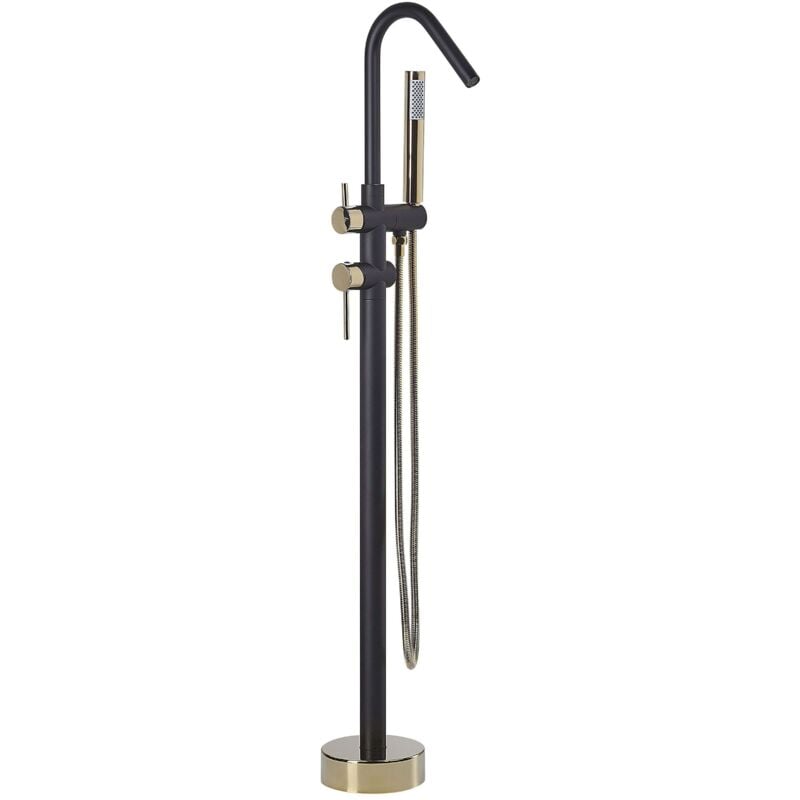 foto del prodotto miscelatore per vasca freestanding nero opaco con doccetta 118 cm victoria