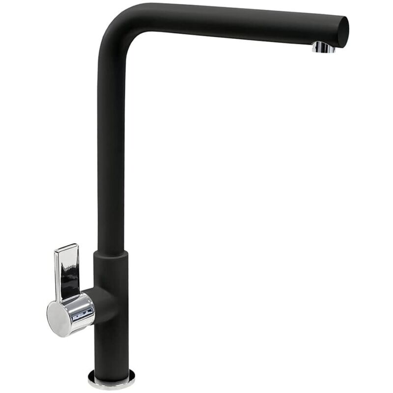 foto del prodotto miscelatore plados monocomando venmixl con canna a 90 - nero matt