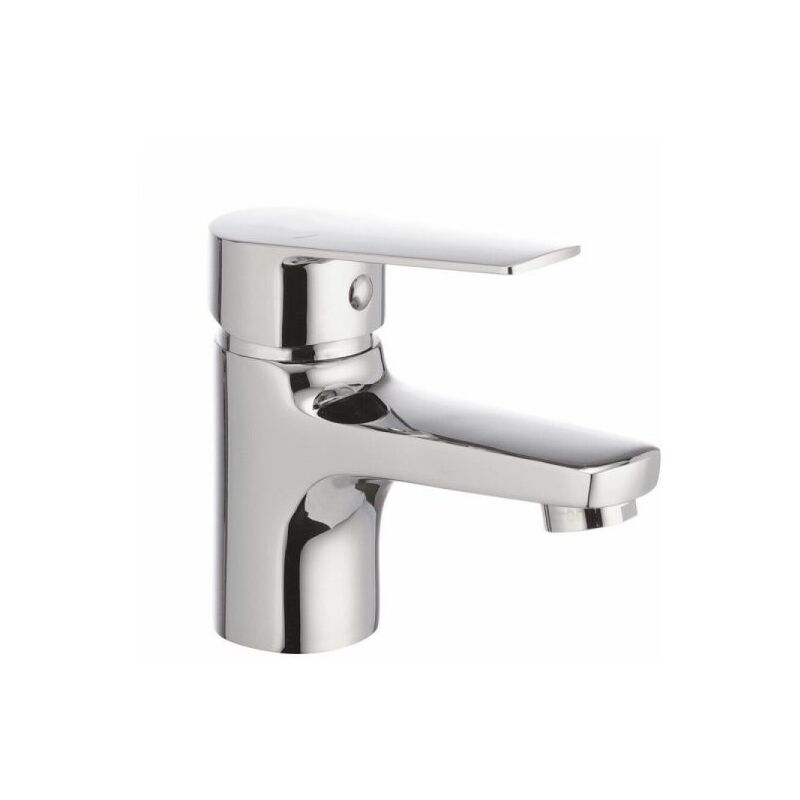 foto del prodotto miscelatore rubinetto lavabo lavello bagno ottone cromato piletta cube 87117