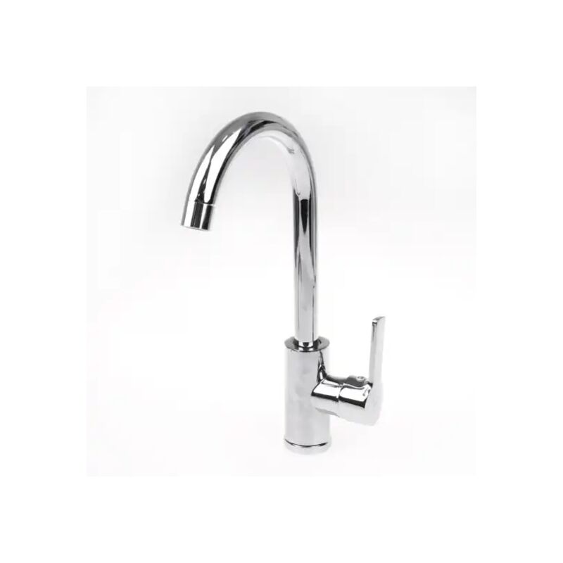 foto del prodotto miscelatore rubinetto lavabo lavello cucina acciaio cromato monocomando