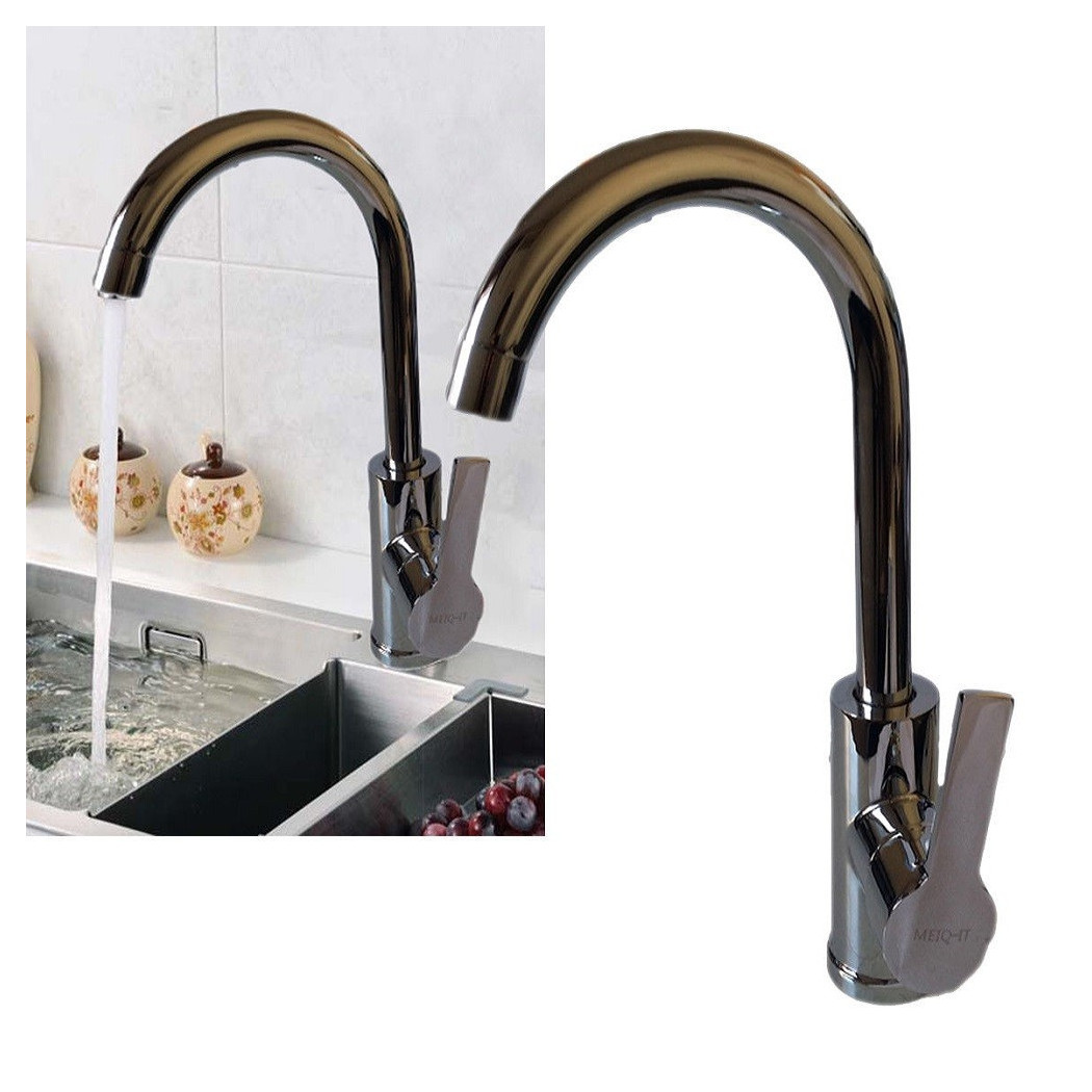 foto del prodotto miscelatore rubinetto lavabo lavello cucina acciaio cromato monocomando trade shop traesio