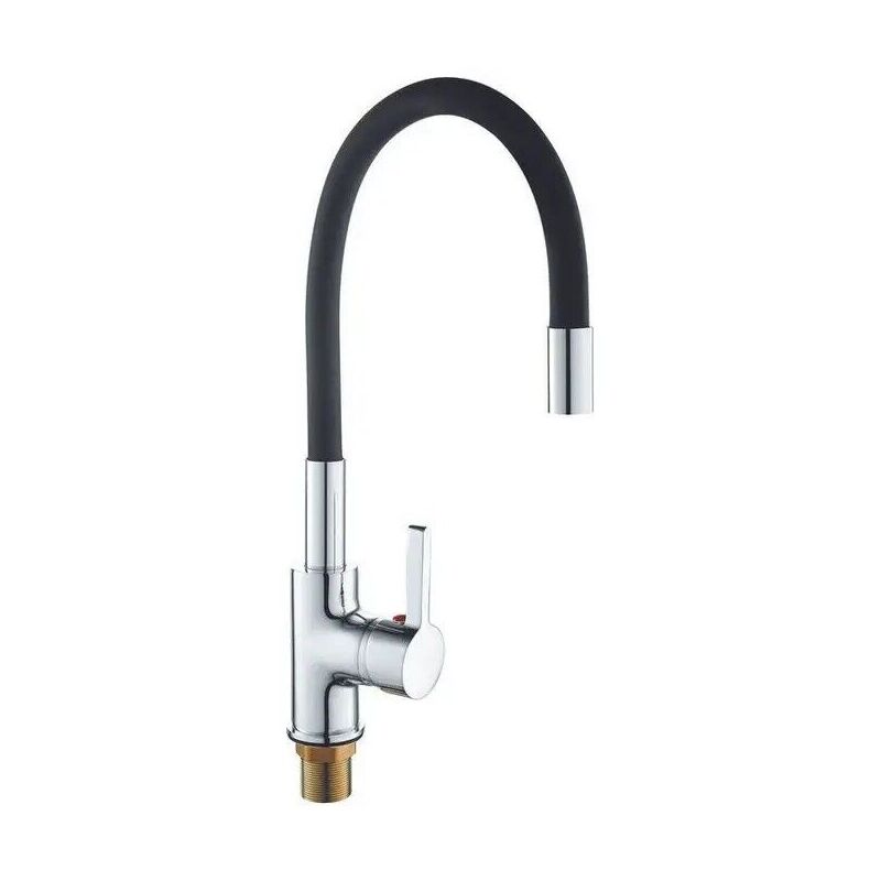 foto del prodotto miscelatore rubinetto lavello cucina con canna in silicone flessibile ambrosiana