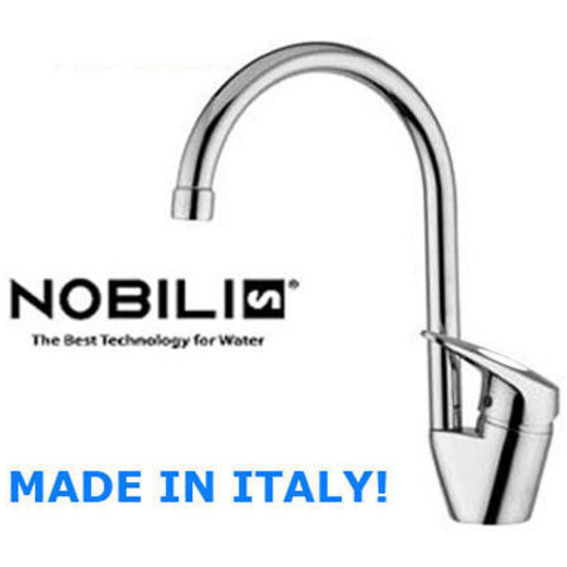 foto del prodotto miscelatore rubinetto lavello nobili serie erno cromato 19621 