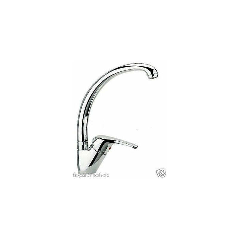 foto del prodotto miscelatore rubinetto monocomando lavabo per lavello cucina canna alta cromato