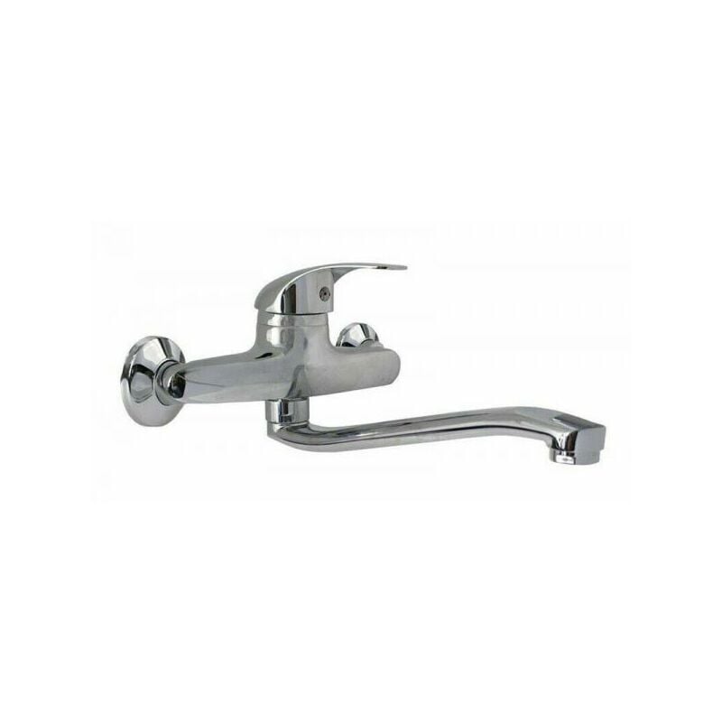 foto del prodotto miscelatore rubinetto monocomando lavello cucina canna alta cromato muro 69139