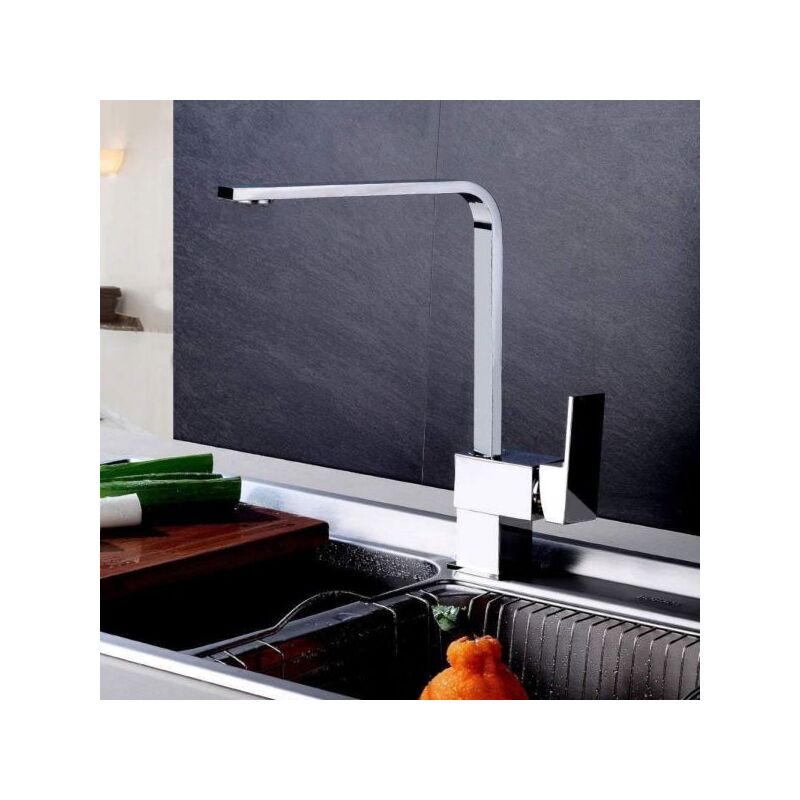 foto del prodotto miscelatore rubinetto monocomando per lavabo cucina canna alta lucido 69406