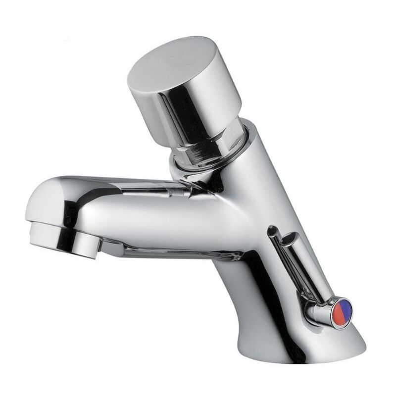 foto del prodotto miscelatore temporizzato lavabo serie modern con comando a pulsante idral 08212
