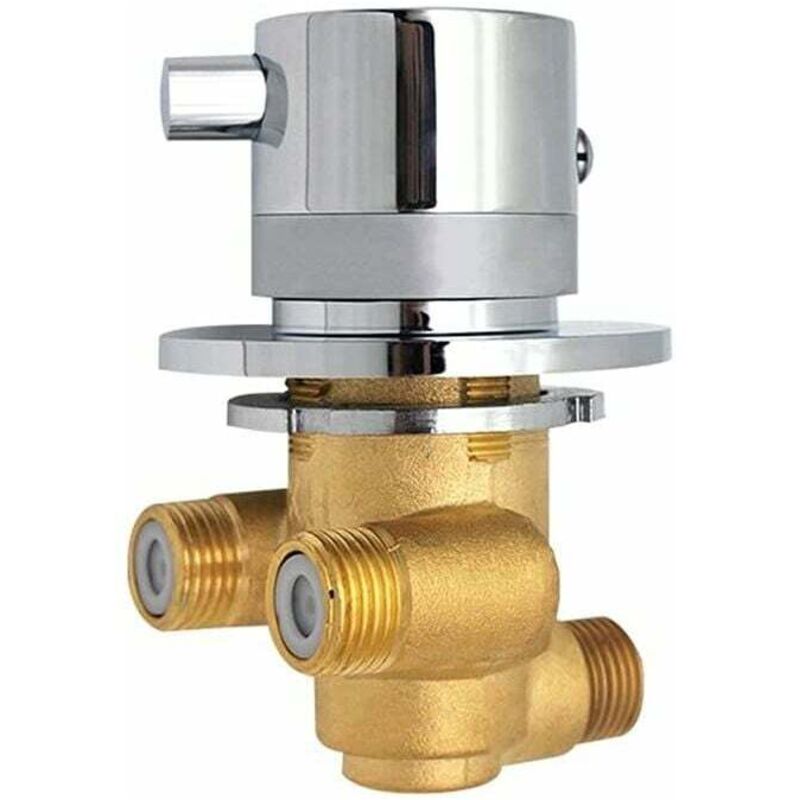 foto del prodotto miscelatore termostatico miscelatore per doccia miscelatore in ottone rubinetti per valvole uscita a 1 via miscelatore acqua calda e fredda montaggio
